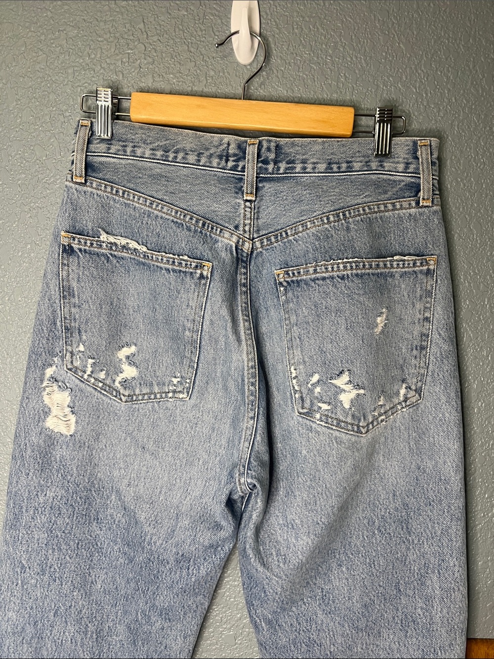 Agolde 90s Loose Fit Distressed Jeans Fall Out 26 - Picture 10 of 13